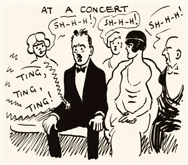 「1919年在音樂廳被手機干擾？」百年前的準確預測，留下了會心一笑的插圖…